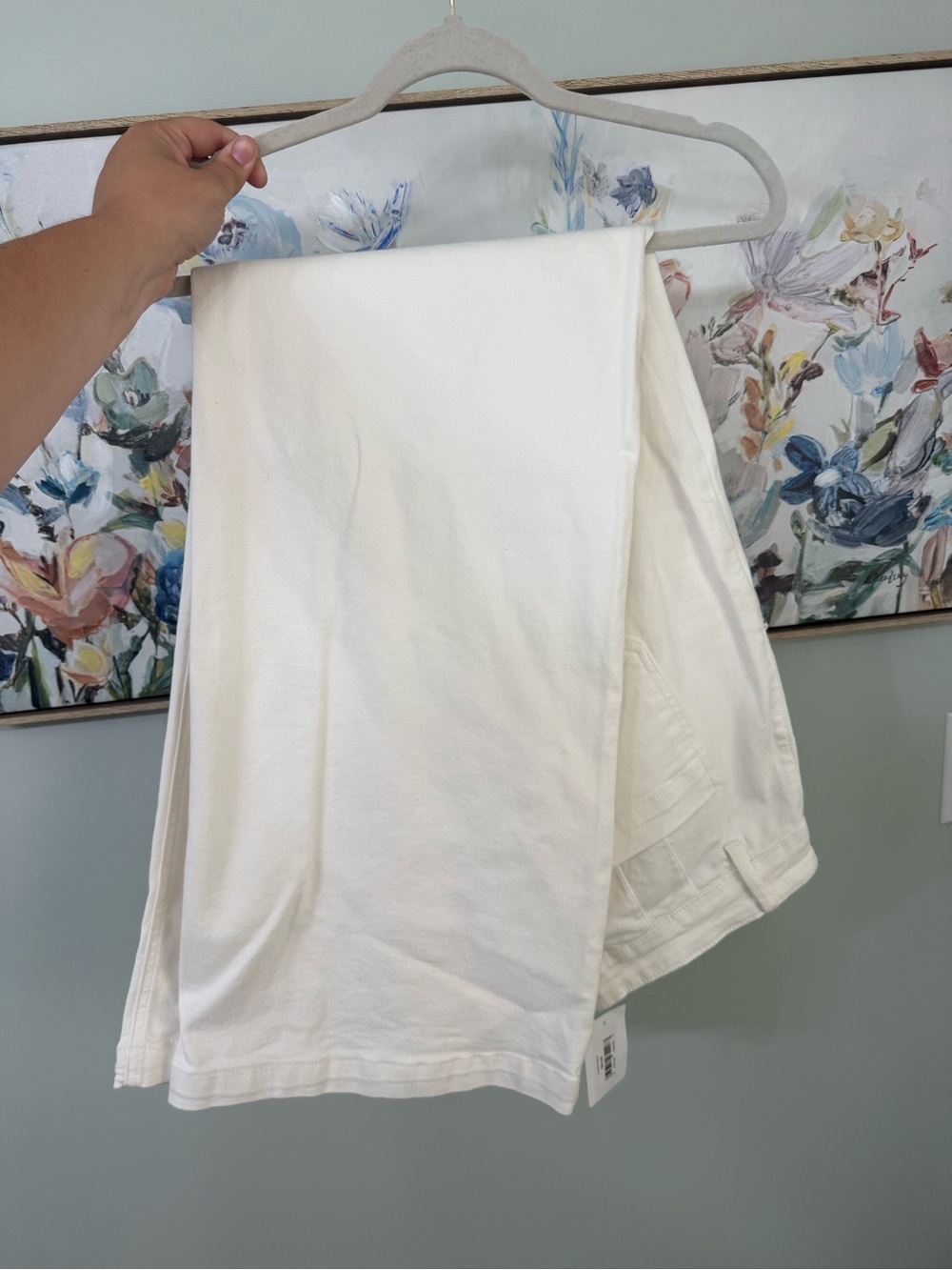 White RISEN wide leg jeans